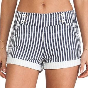 Free People Striped Shorts